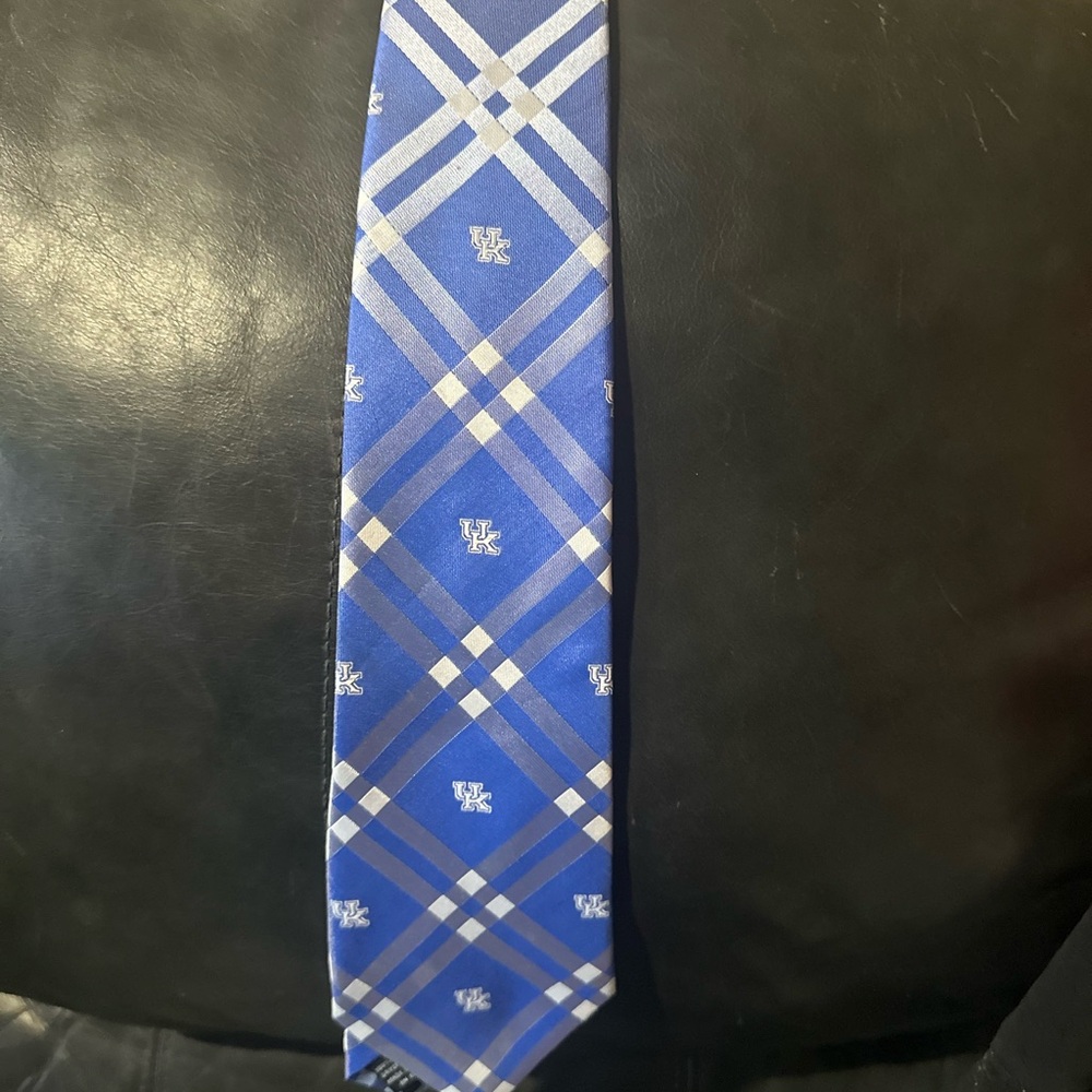 Blue Plaid Men's Tie